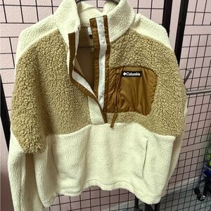 Columbia Tan and Cream Sherpa Jacket